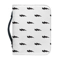 White And Black Lightning Pattern Print Leather Bible Cover