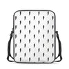 White And Black Lightning Pattern Print Rectangular Crossbody Bag