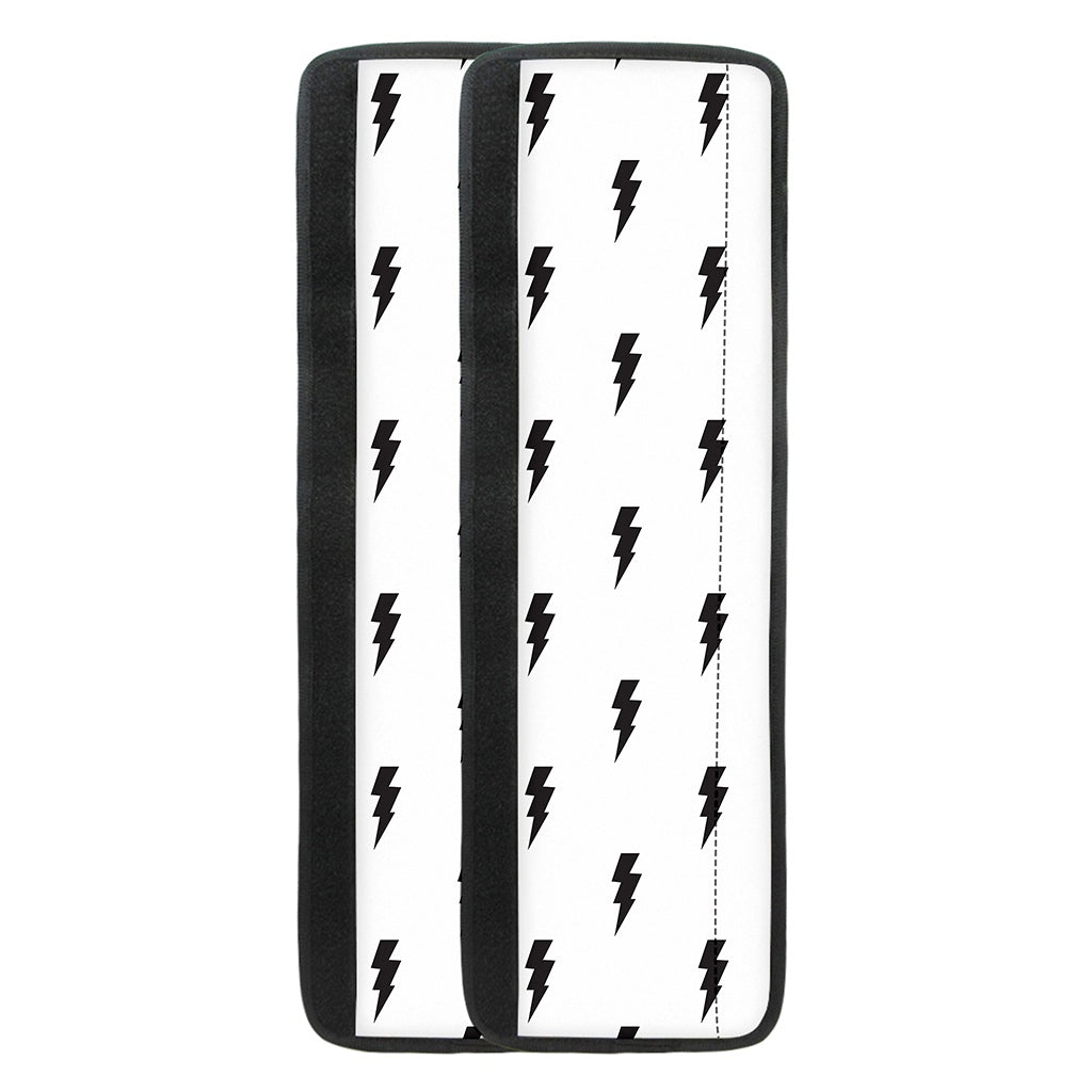White And Black Lightning Pattern Print Refrigerator Handle Covers