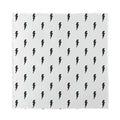 White And Black Lightning Pattern Print Silk Bandana