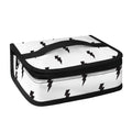 White And Black Lightning Pattern Print Small Lunch Bag