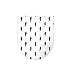White And Black Lightning Pattern Print Toilet Lid Cover