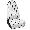 White And Black Lightning Pattern Print Waterproof Car Seat Cover