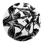 White And Black Lily Pattern Print Basketball