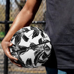 White And Black Lily Pattern Print Basketball