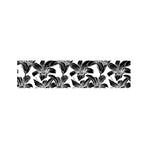 White And Black Lily Pattern Print Bed Runner