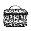 White And Black Lily Pattern Print Briefcase Bible Bag