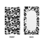 White And Black Lily Pattern Print Changing Pad Cover