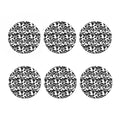 White And Black Lily Pattern Print Coaster Set