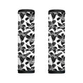 White And Black Lily Pattern Print Handle Covers