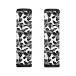 White And Black Lily Pattern Print Handle Covers