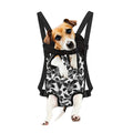 White And Black Lily Pattern Print Pet Carrier Backpack