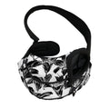 White And Black Lily Pattern Print Pet Sling Carrier