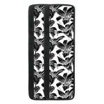 White And Black Lily Pattern Print Refrigerator Handle Covers