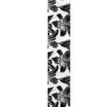 White And Black Lily Pattern Print Table Runner