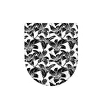 White And Black Lily Pattern Print Toilet Lid Cover