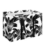 White And Black Lily Pattern Print Utility Tote Bag