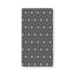White And Black Lotus Pattern Print Baby Crib Sheet
