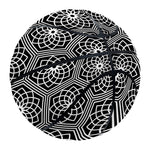 White And Black Lotus Pattern Print Basketball