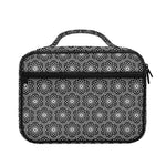 White And Black Lotus Pattern Print Briefcase Bible Bag