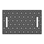 White And Black Lotus Pattern Print Golf Cart Seat Cover