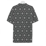 White And Black Lotus Pattern Print Hawaiian Shirt