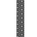 White And Black Lotus Pattern Print Table Runner