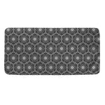 White And Black Lotus Pattern Print Towel
