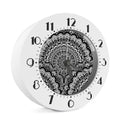 White And Black Mandala Print Alarm Clock