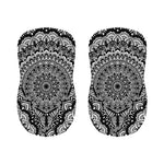 White And Black Mandala Print Bar Stool Covers