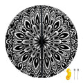 White And Black Mandala Print Basketball
