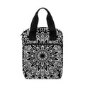 White And Black Mandala Print Bible Tote Bag