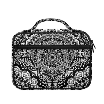 White And Black Mandala Print Briefcase Bible Bag