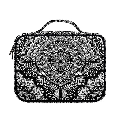White And Black Mandala Print Briefcase Bible Bag