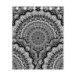 White And Black Mandala Print Curtain