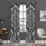 White And Black Mandala Print Curtain