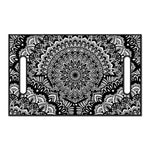 White And Black Mandala Print Golf Cart Seat Cover