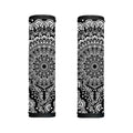 White And Black Mandala Print Handle Covers