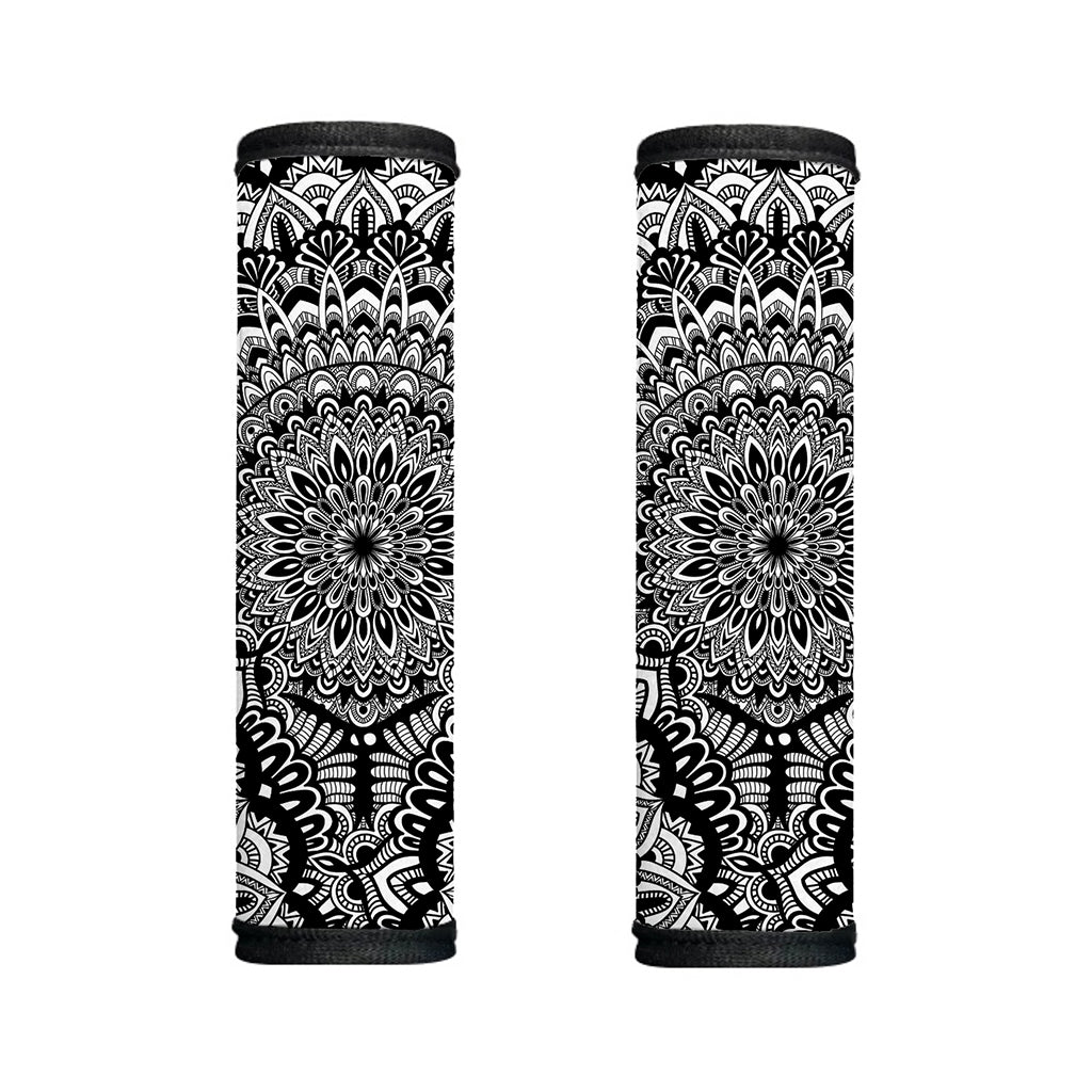 White And Black Mandala Print Handle Covers
