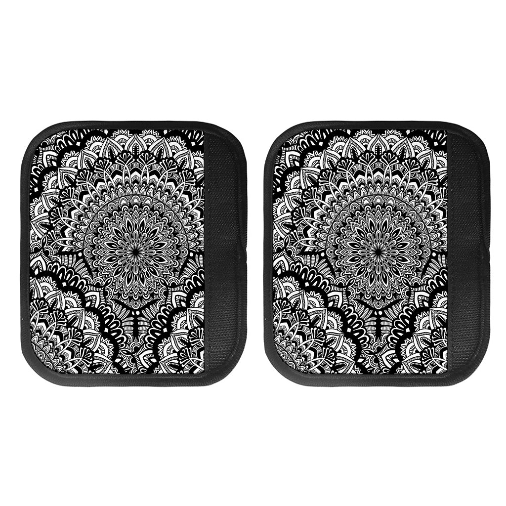 White And Black Mandala Print Handle Covers