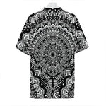 White And Black Mandala Print Hawaiian Shirt