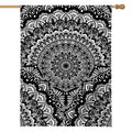White And Black Mandala Print House Flag