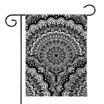 White And Black Mandala Print House Flag