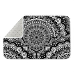 White And Black Mandala Print Indoor Door Mat