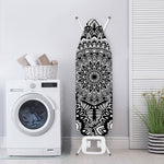 White And Black Mandala Print Ironing Board Cover