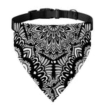 White And Black Mandala Print Over The Collar Dog Bandana