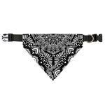 White And Black Mandala Print Over The Collar Dog Bandana