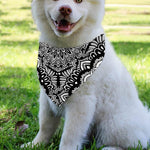 White And Black Mandala Print Over The Collar Dog Bandana