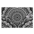 White And Black Mandala Print Placemat
