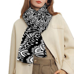 White And Black Mandala Print Scarf
